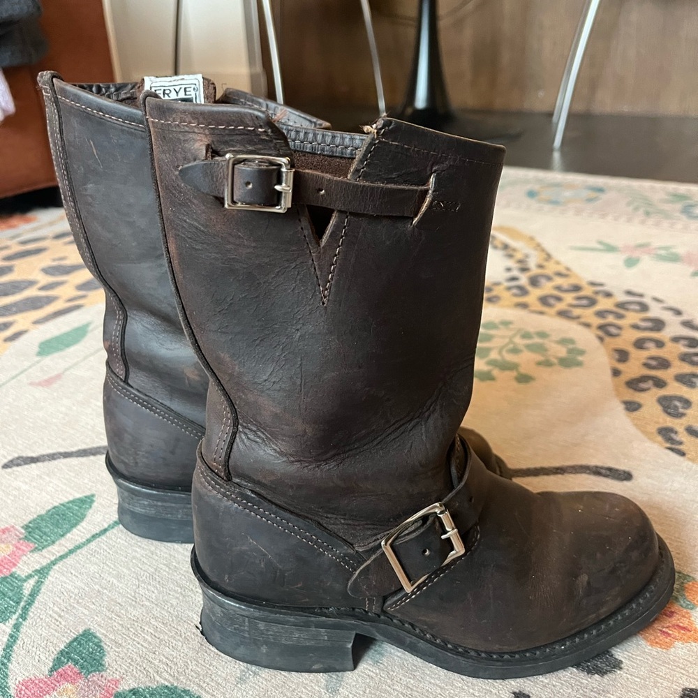 Frye Dark Brown Leather Boots